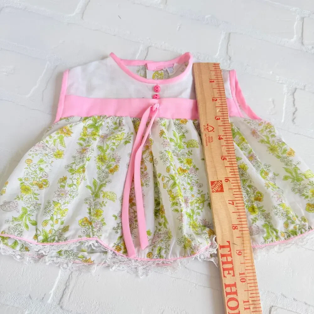 Adorable Vintage Baby Girl Clothes or Doll Pastel Dress Romper Set of 5